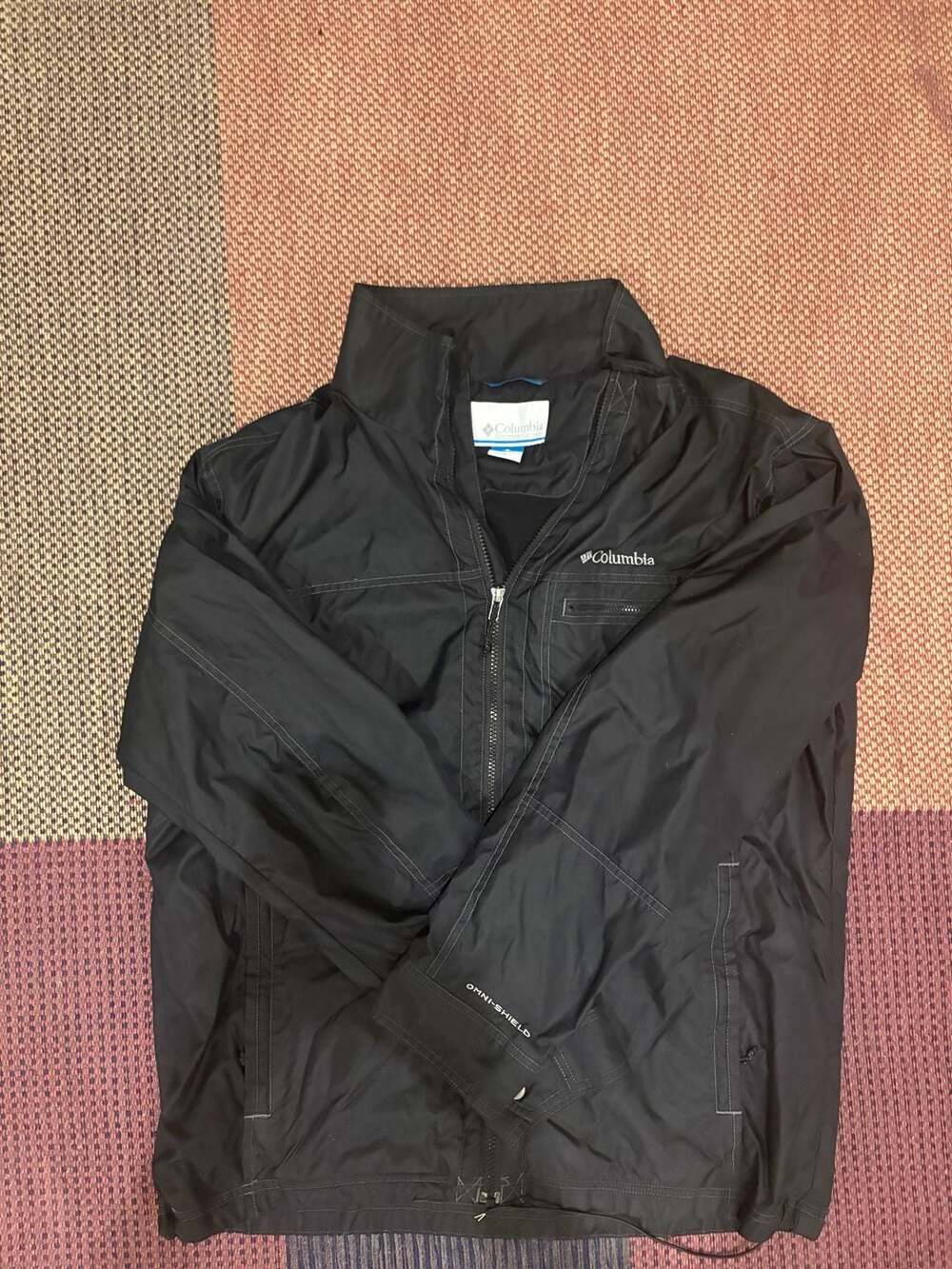 Columbia Omni-Shield Jacket Size L Black Windbreaker